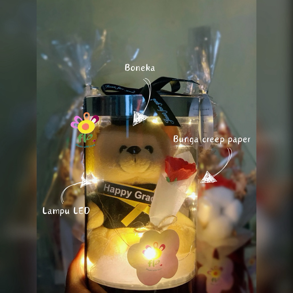 Boneka mika tabung lampu