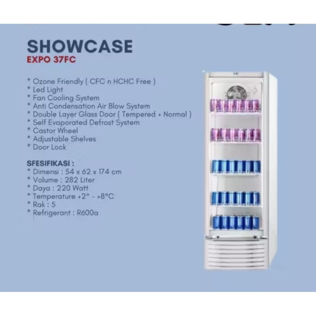 SHOWCASE GEA EXPO-30 FC LEMARI PENDINGIN