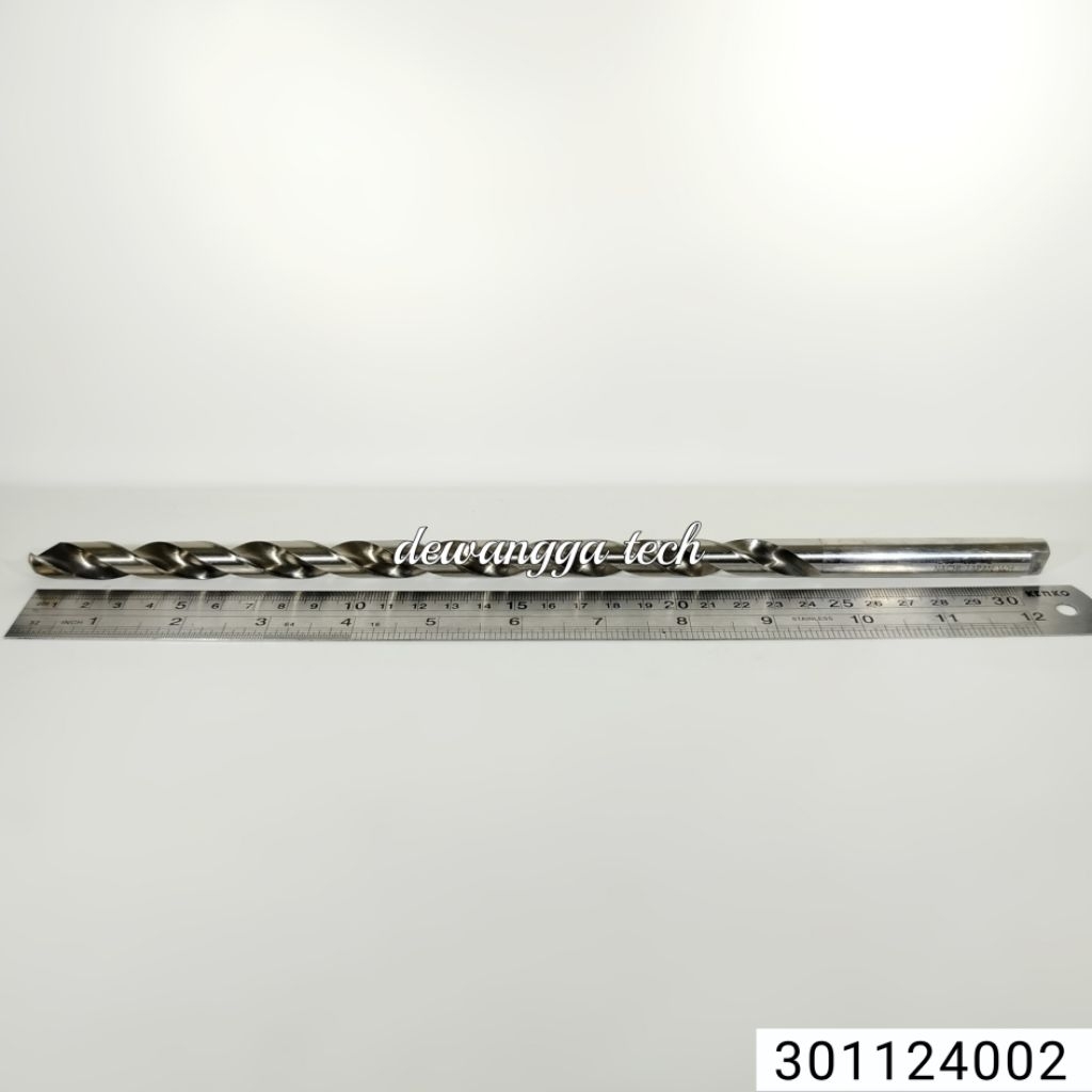 Nachi 12.4mm Long drill 12.4 mm mata bor besi panjang 12 . 4 mm HSS 12