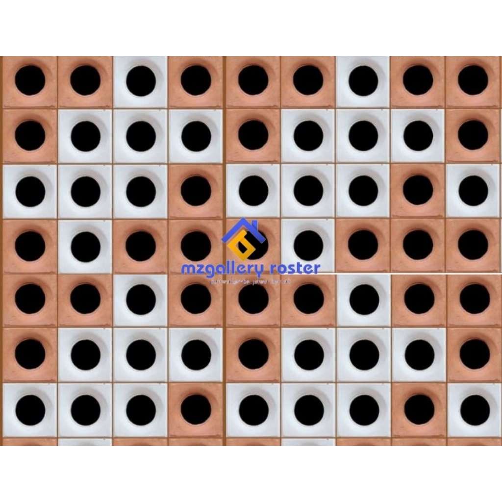 Roster beton minimalis Roster ventilasi pagar roster type donat dua muka
