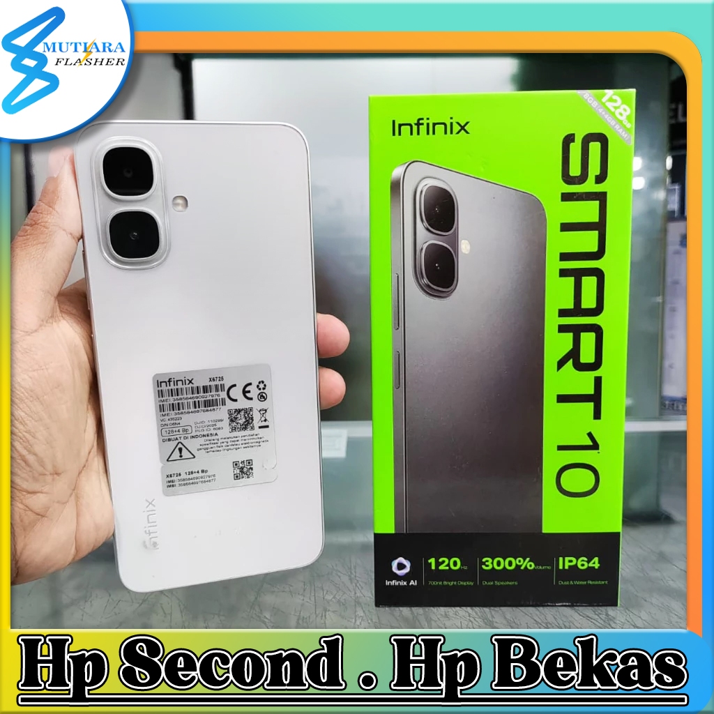 Infinix Smart 10 Ram 3/64GB | Ram  4/64GB | Ram 4/128GB Bekas Original Flasher Store