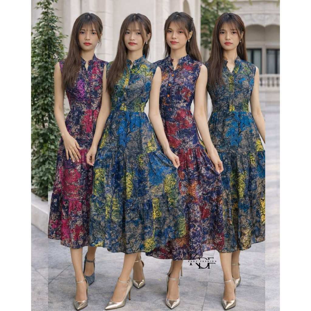 KDF - Yukensi Dress | Dress Import Bangkok BKK Ready Stock | Dress Panjang Vintage | Dress Santai | 