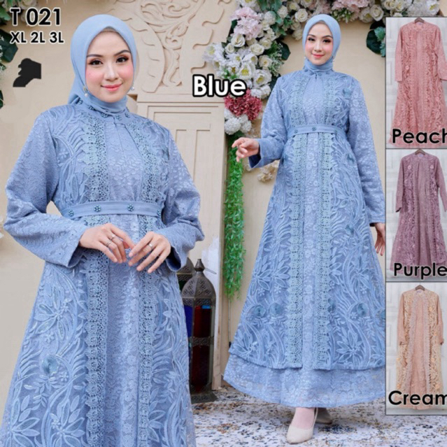 gamis brukat import / gamis lebaran terbaru / gamis brukat busui / gamis outer brukat impor