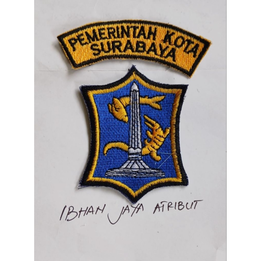 badge / logo / emblem / patch KOTA SURABAYA bordir