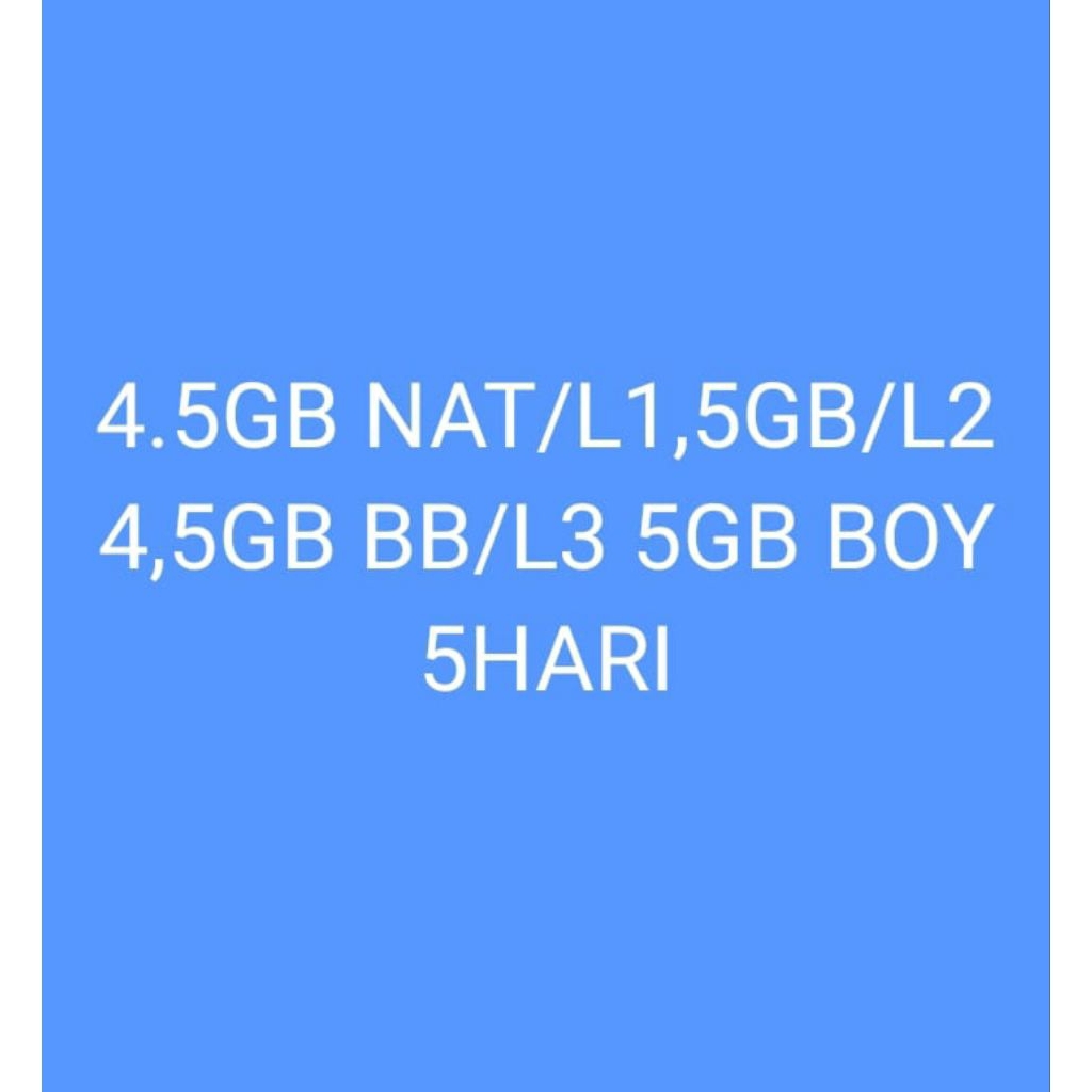 ISI ULANG KUOTA AXIS 4.G GB 5 Hari