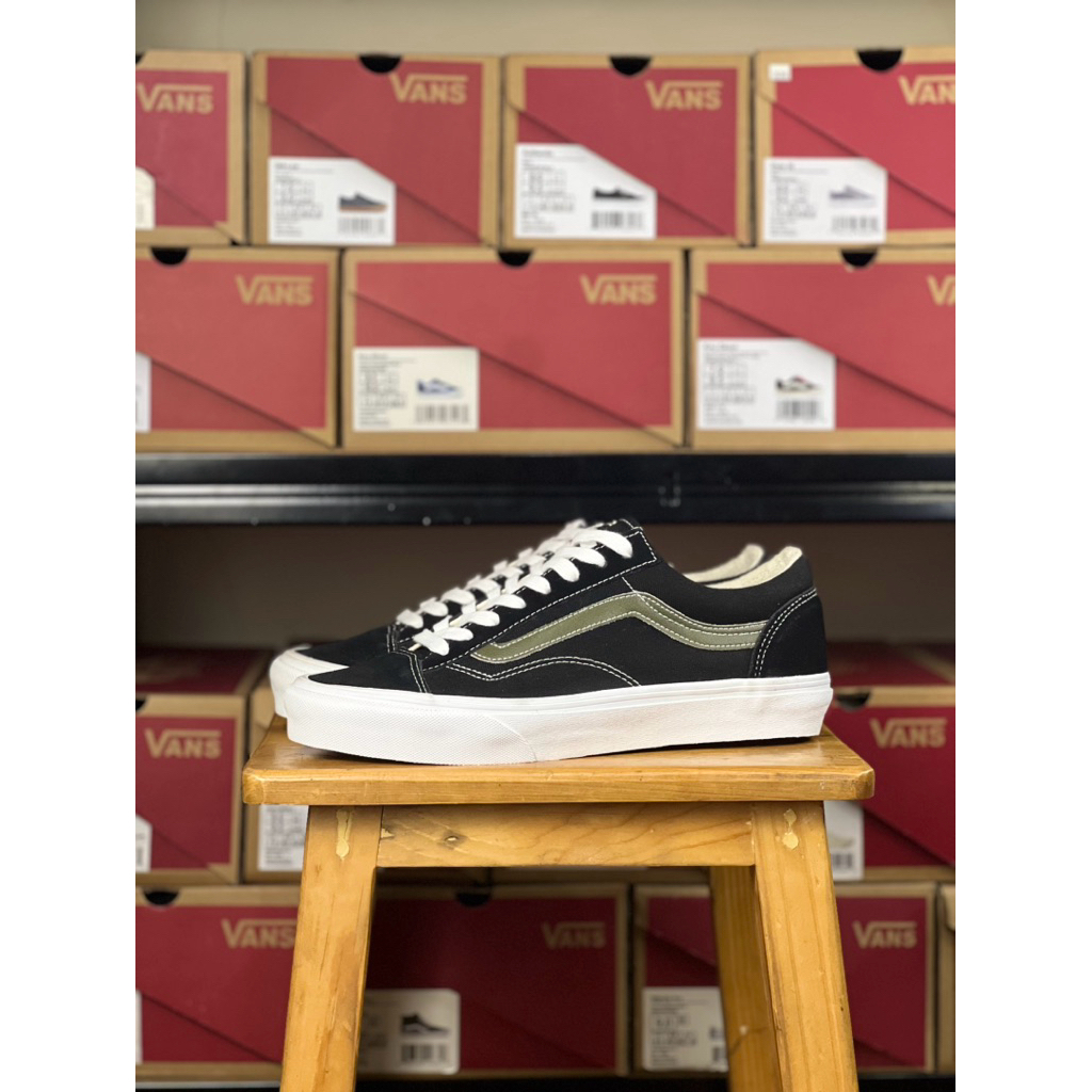VANS STYLE 36 VINTAGE SPORT BLACK DE BLANC 100% ORIGINAL - DIJAMIN ORI - MONEY BACK GUARANTEED - JAM