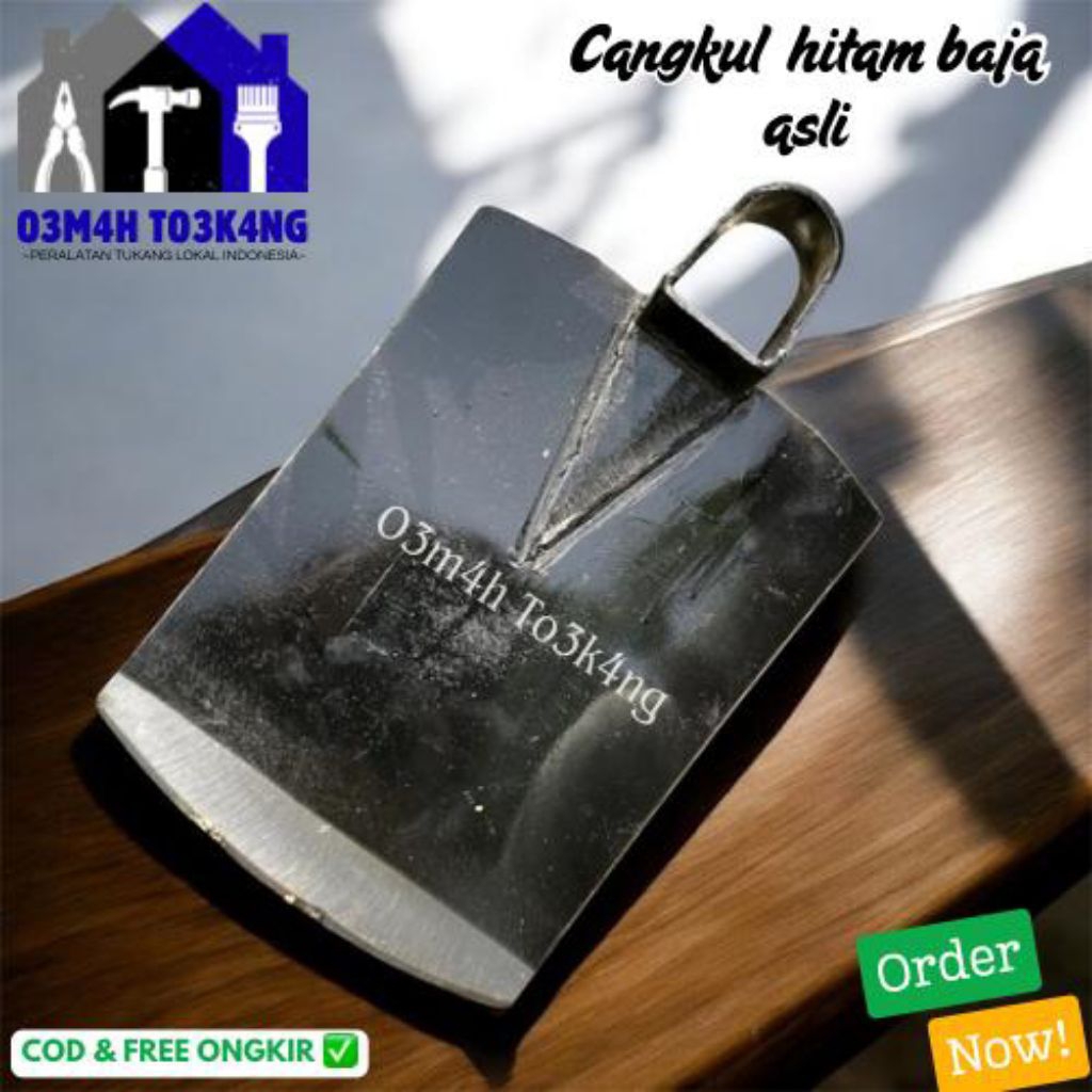 Cangkul Hitam baja asli-Cangkul Cap Ayam Turki