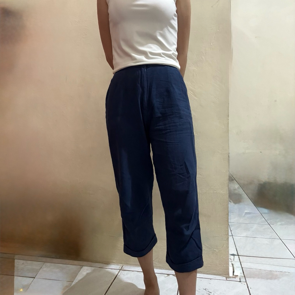 Celana Panjang Navy Wanita Kain