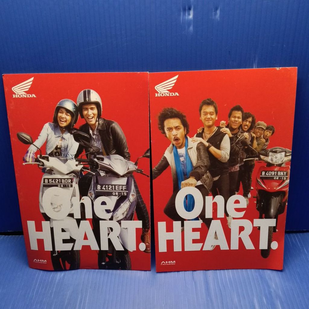 jual kartu pos/kartu ucapan slogan one heart Honda tahun 2010