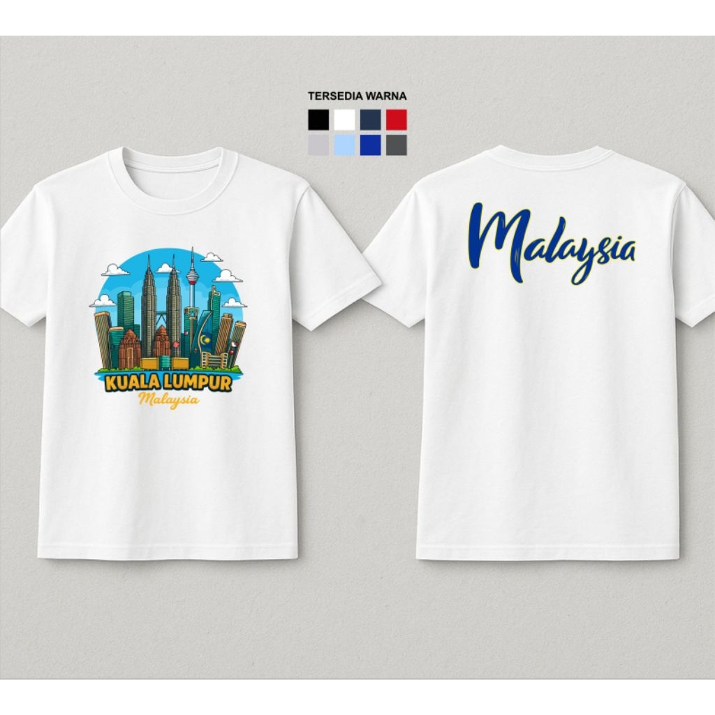 Kaos Souvenir Malaysia Premium bulat - Kuala Lumpur , kaos oleh oleh Malaysia , Kaos Kuala Lumpur , 