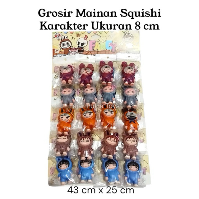 MTC TOYS Grosir Gantungan Kunci Squishi Karakter isi 20 bks / Lembar