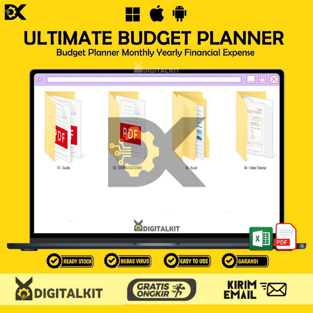 [T0179] ULTIMATE BUDGET PLANNER MONTHLY BUDGET TEMPLATE YEARLY BUDGET FINANCIAL PLANNER EXPENSE