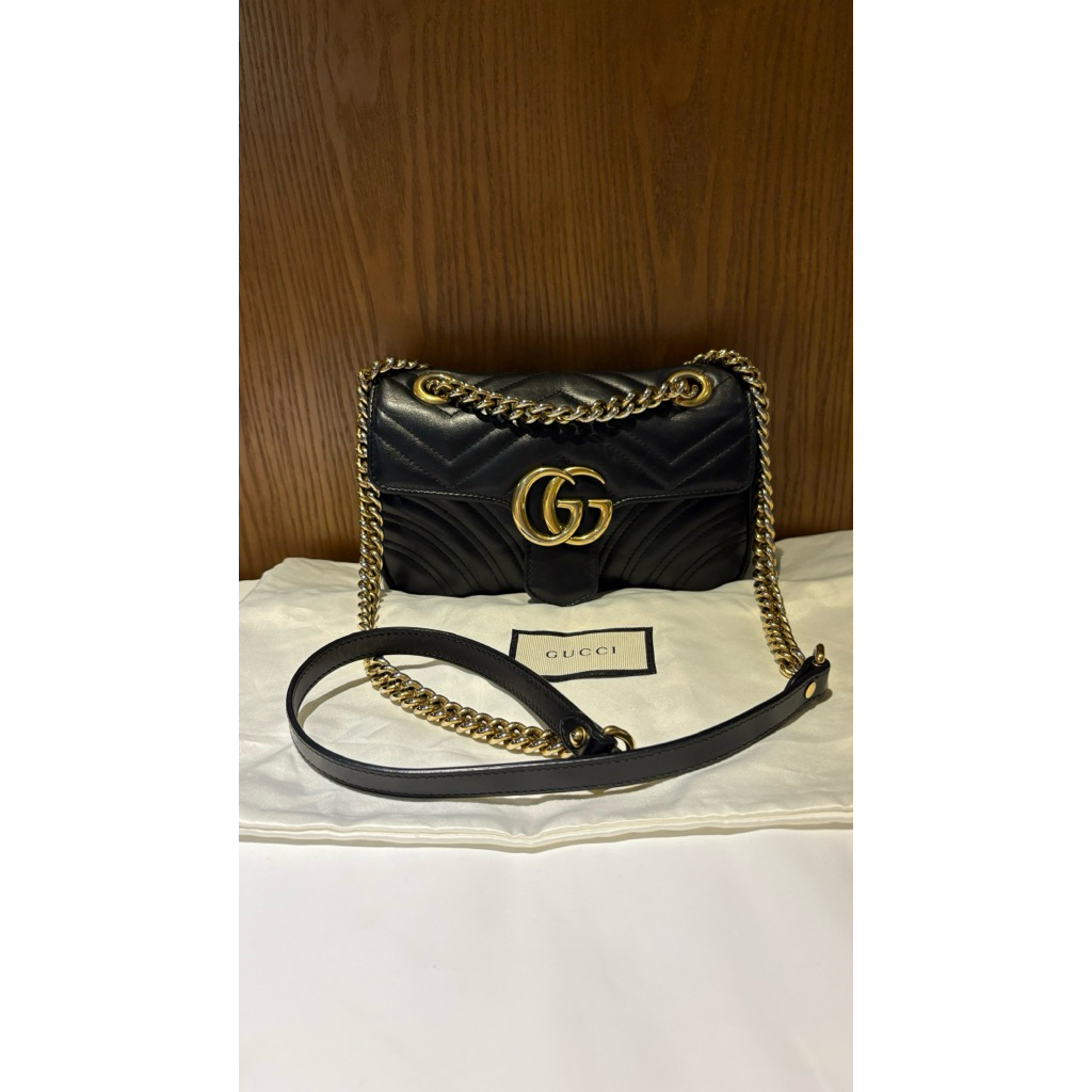 gc marmont mini black ghw