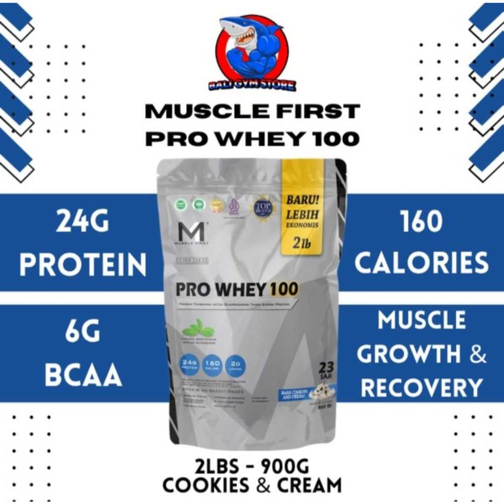 Muscle First M1 Pro Whey 100 Protein 2 Lbs Vanilla - Whey Protein BPOM Halal