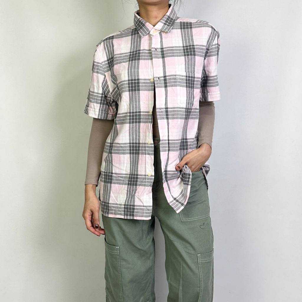 kemeja wanita Flanel Edwin size L 100% original 100126L