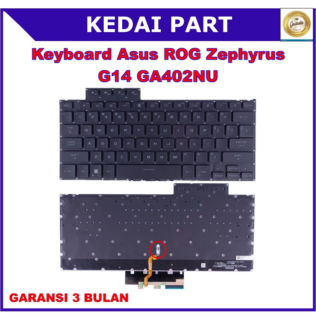 Keyboard Asus ROG Zephyrus G14 GA402NU GA402 GA402RJ GA402RK GA402NI GA402nj 2022