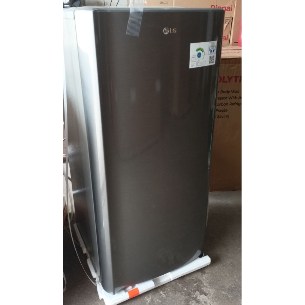 kulkas LG 1 pintu y20clar 169 164 liter lemari es bio shield moist balance crisper rak tempered glas