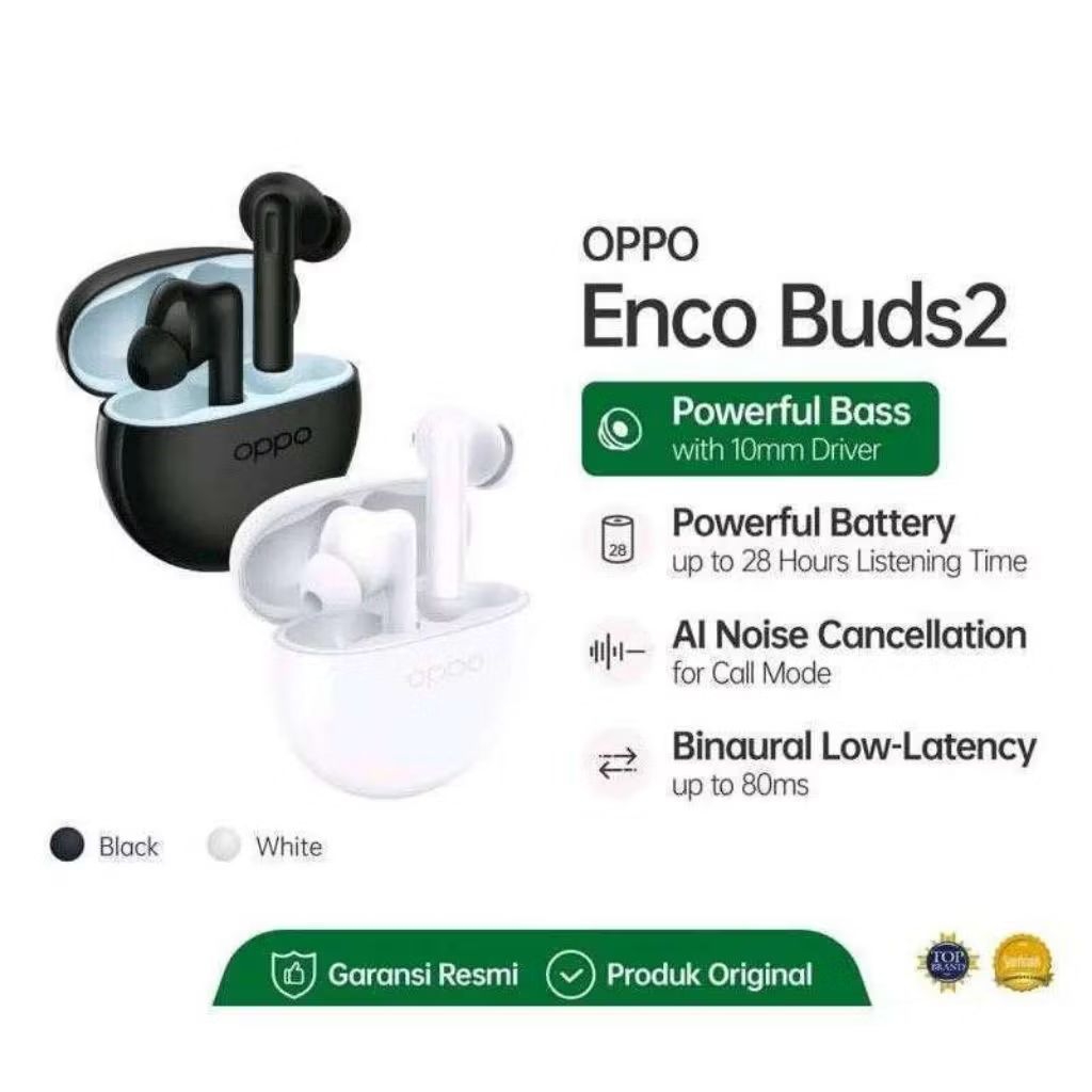 OPPO ENCO BUDS 2 EARBUDS WIRELESS MIDNIGHT BLACK
