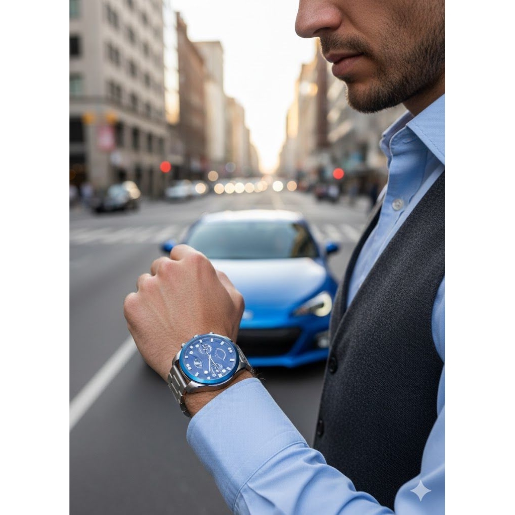 Jam Tangan Pria Tag Carrera CR7 Rantai Padat Chronograph Titanium