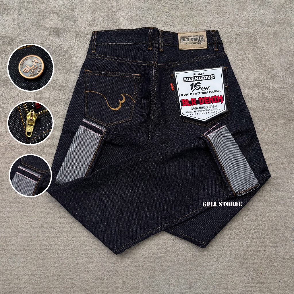 Blr Denim - Celana Denim Selvedge Pria 16oz Sanforized Original Artikel Markurius