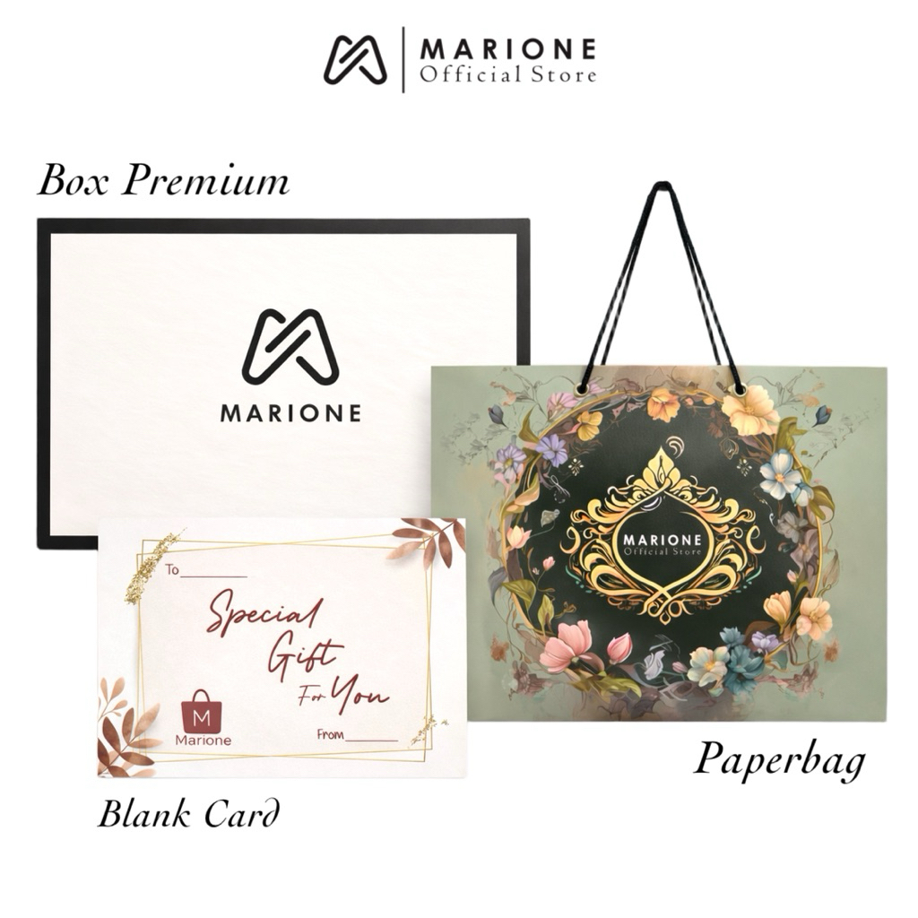MARIONE - Gift Box Premium/ Kotak Kado/ Box Hadiah Kado Box Premium/ 1 Set Box Ultah/ Gift Box Marbl