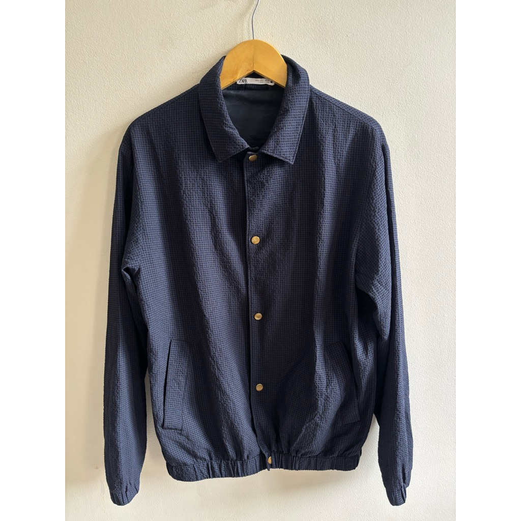 ZARA MAN JACKET BIRU PRIA