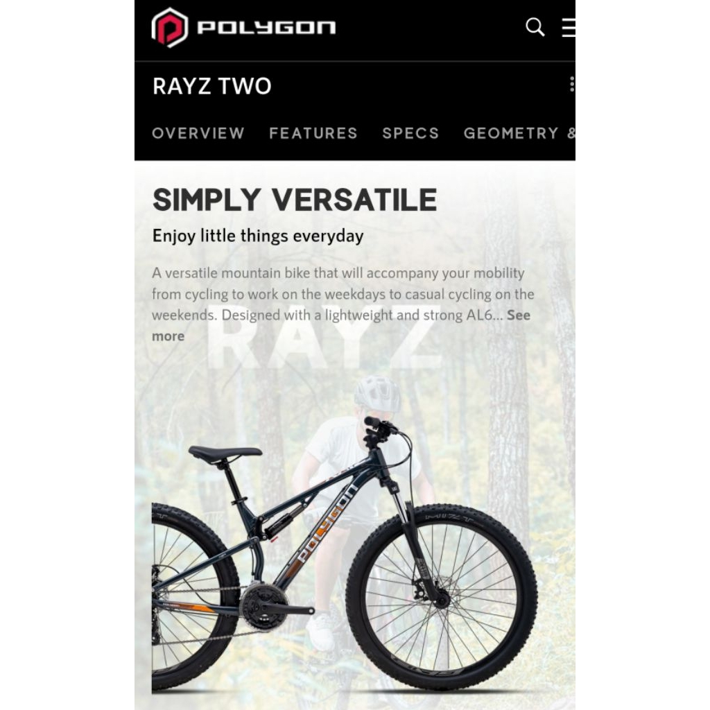 sepeda Polygon bike  RAYZ 2 mountain bike 27.5