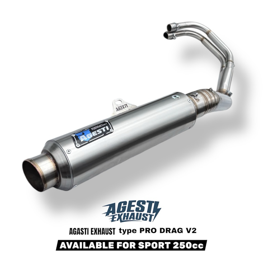 AGESTI PRO DRAG V2 250CC Knalpot Racing Fullsystem CBR250RR | R25 | New Ninja | Ninfi Old