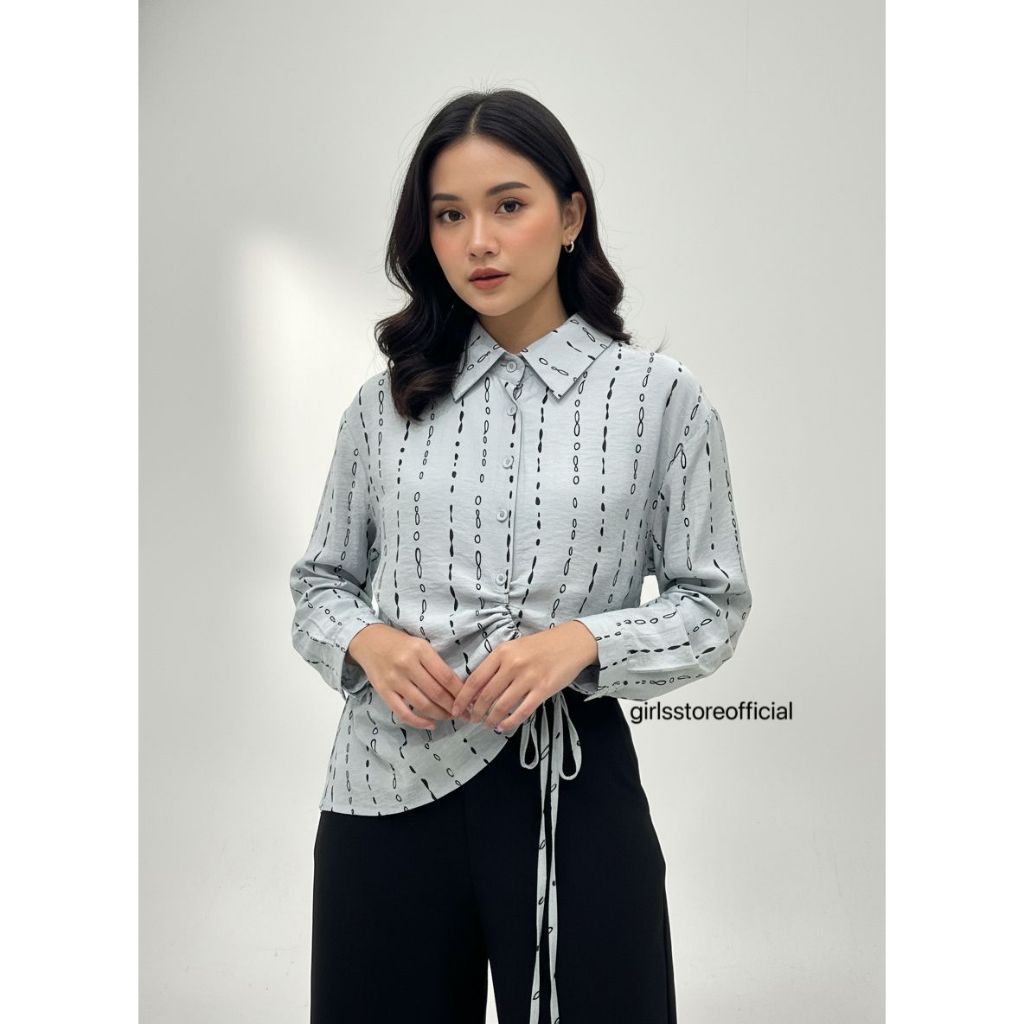 Baju kemeja wanita motif rantai