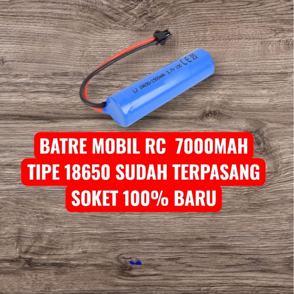 BATRE MOBIL RC 7000MAH tipe 18650 barang ori