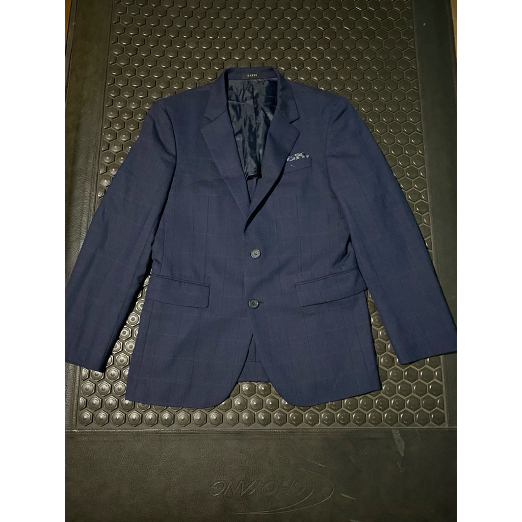 BLAZER JAS XESS NAVY TARTAN MEWAH BRANDED