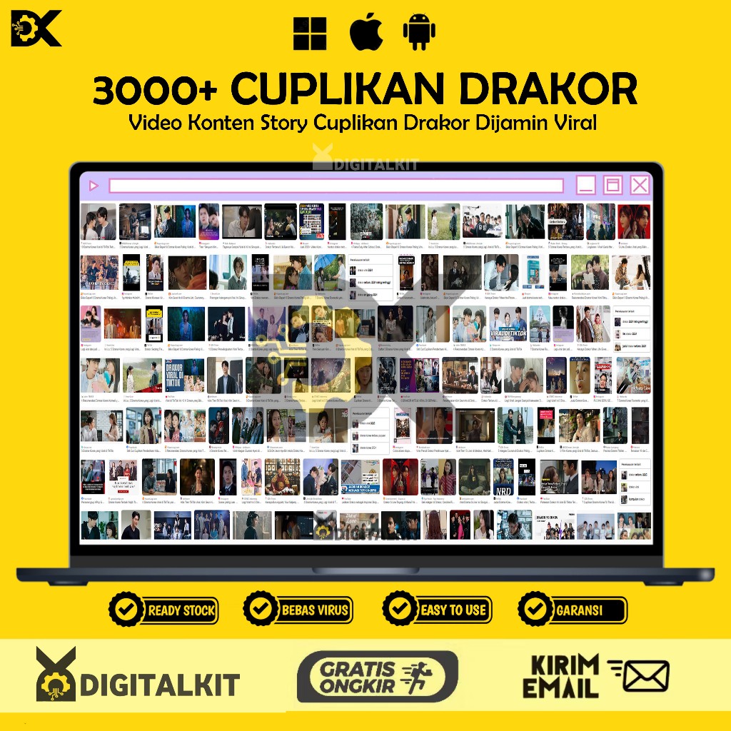 [T0205] 3000+ VIDEO KONTEN STORY CUPLIKAN DRAKOR VIRAL