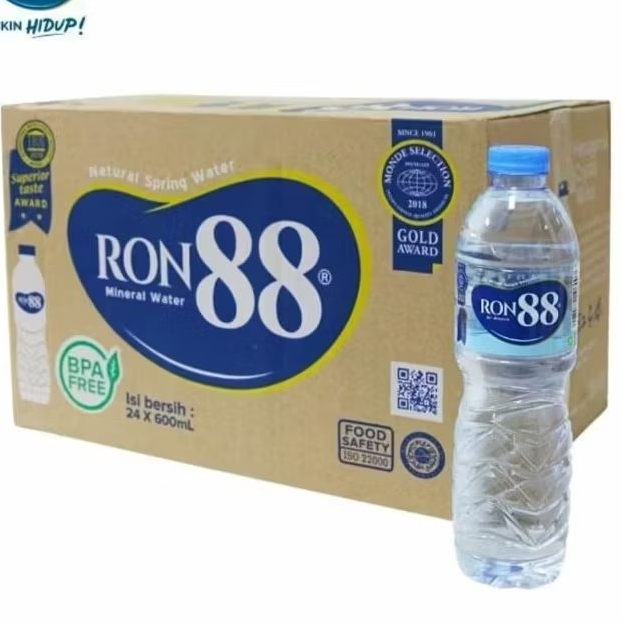 AIR MINUM RON88 RON 88 600ML 1 DUS ISI 24BOTOL