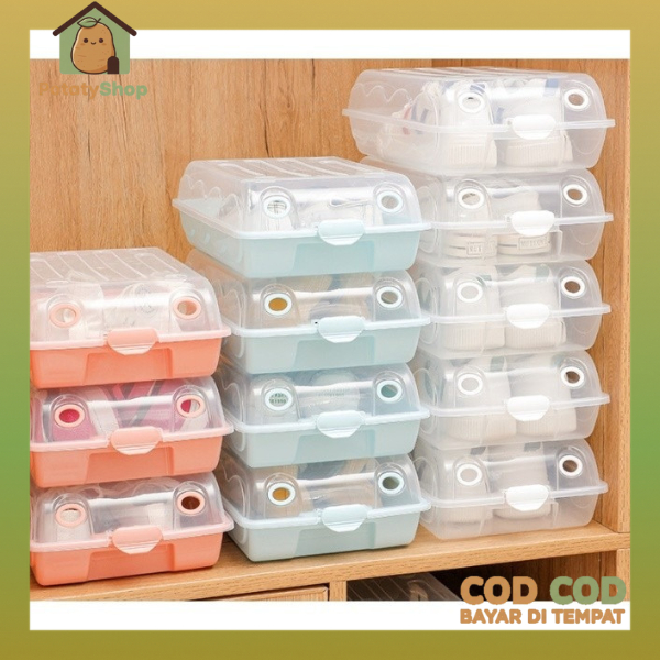 Kotak Sepatu Plastik Transparan Penyimpanan Kotak Sepatu Shoes Storage Box HL0199-KOTAK_SEPATU