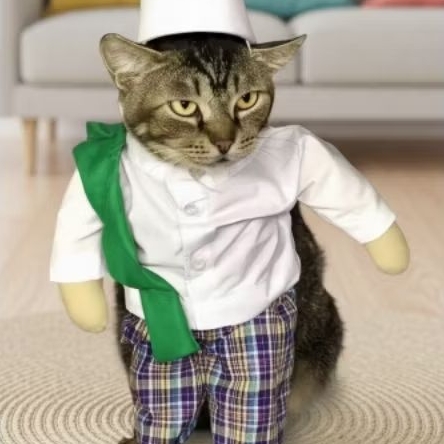 BAJU KOKO KUCING KARAKTER PAK HAJI  COCOK UNTUK LEBARAN BAHAN KATUN NYAMAN  UNTUK BOBOT 3-6 Kg