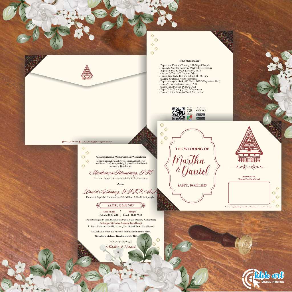 Undangan Pernikahan Amplop Hardcover Elegan Free Custom Foto. Undangan Pernikahan Hardcover