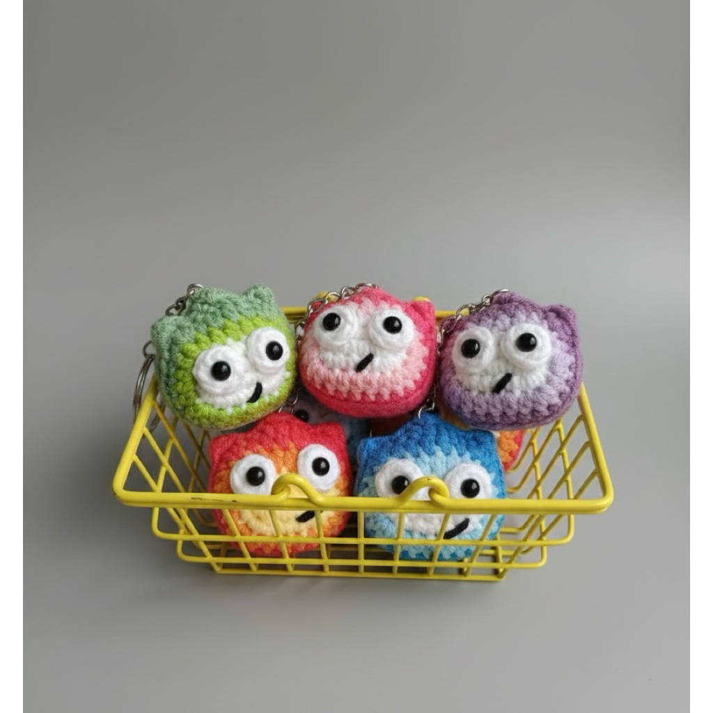 calcifer amigurumi/gantungan kunci rajut calcifer/calcifer crochet keychain