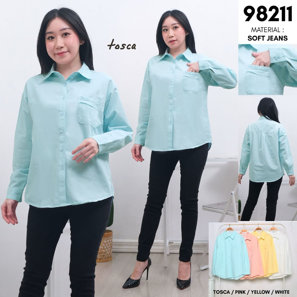 KEMEJA SOFTJEANS PREMIUM BORDR MIU MIU