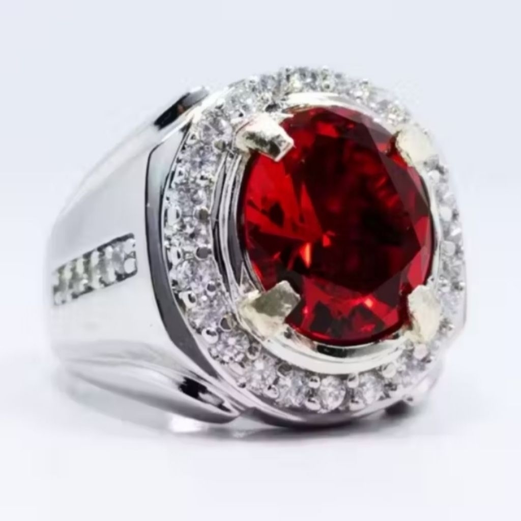 CINCIN MERAH SIAM CHATAM RING PERAK BANGKOK MEWAH DAN ELEGAN