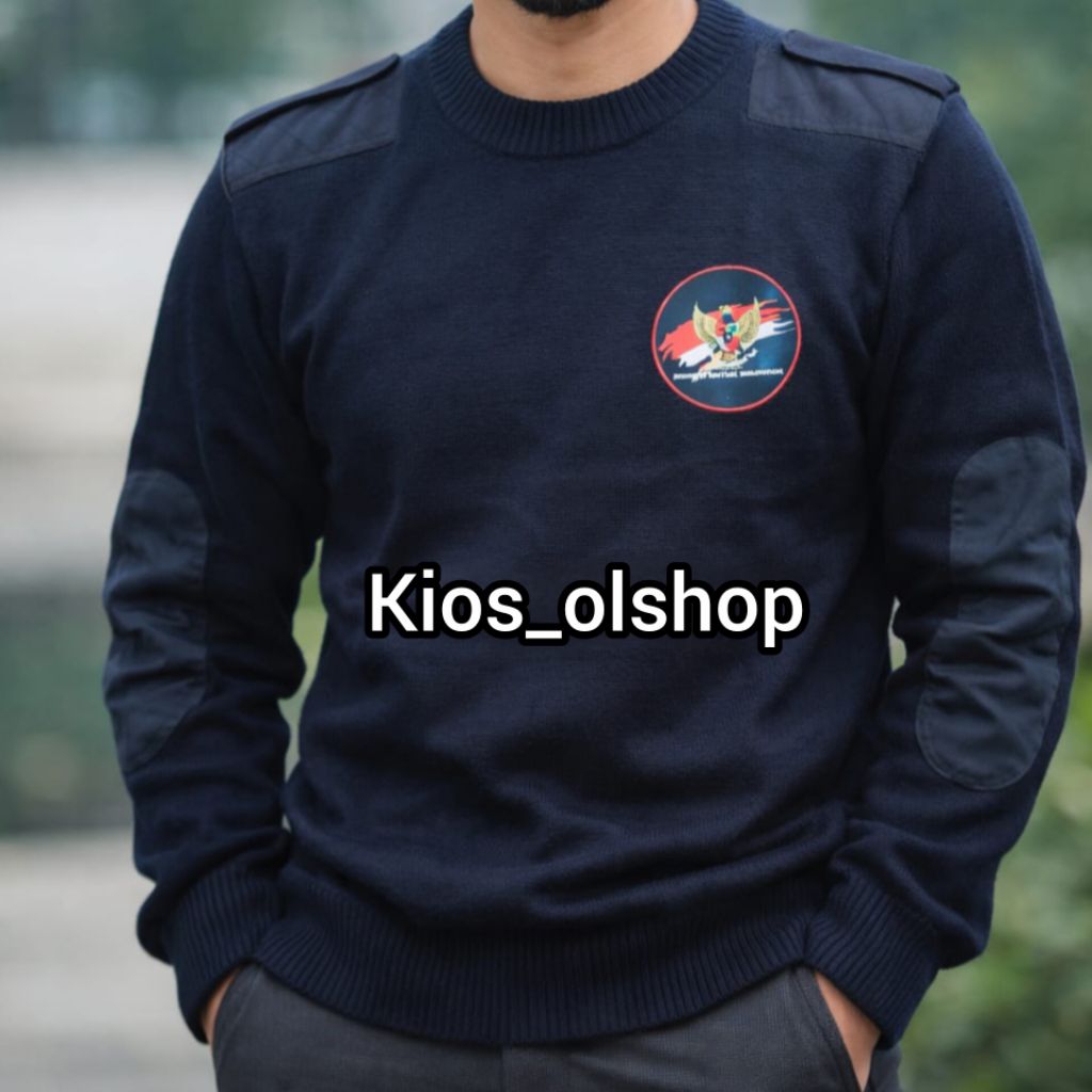 Switer Rajut Hitam Brimob Jatah POLRI Original