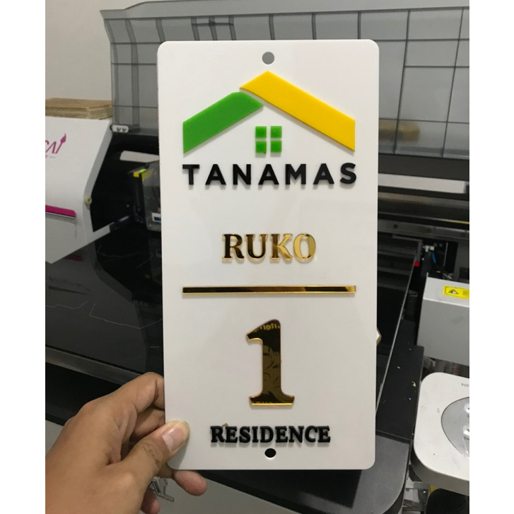 Nomor Rumah Timbul Akrilik Papan Nomor Rumah Plat Nomor Rumah Akrilik