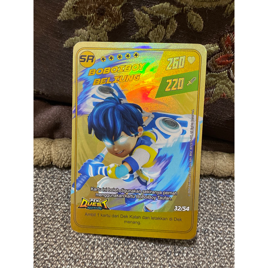 Boboiboy beliung SR card 32/54 official langka pek quest