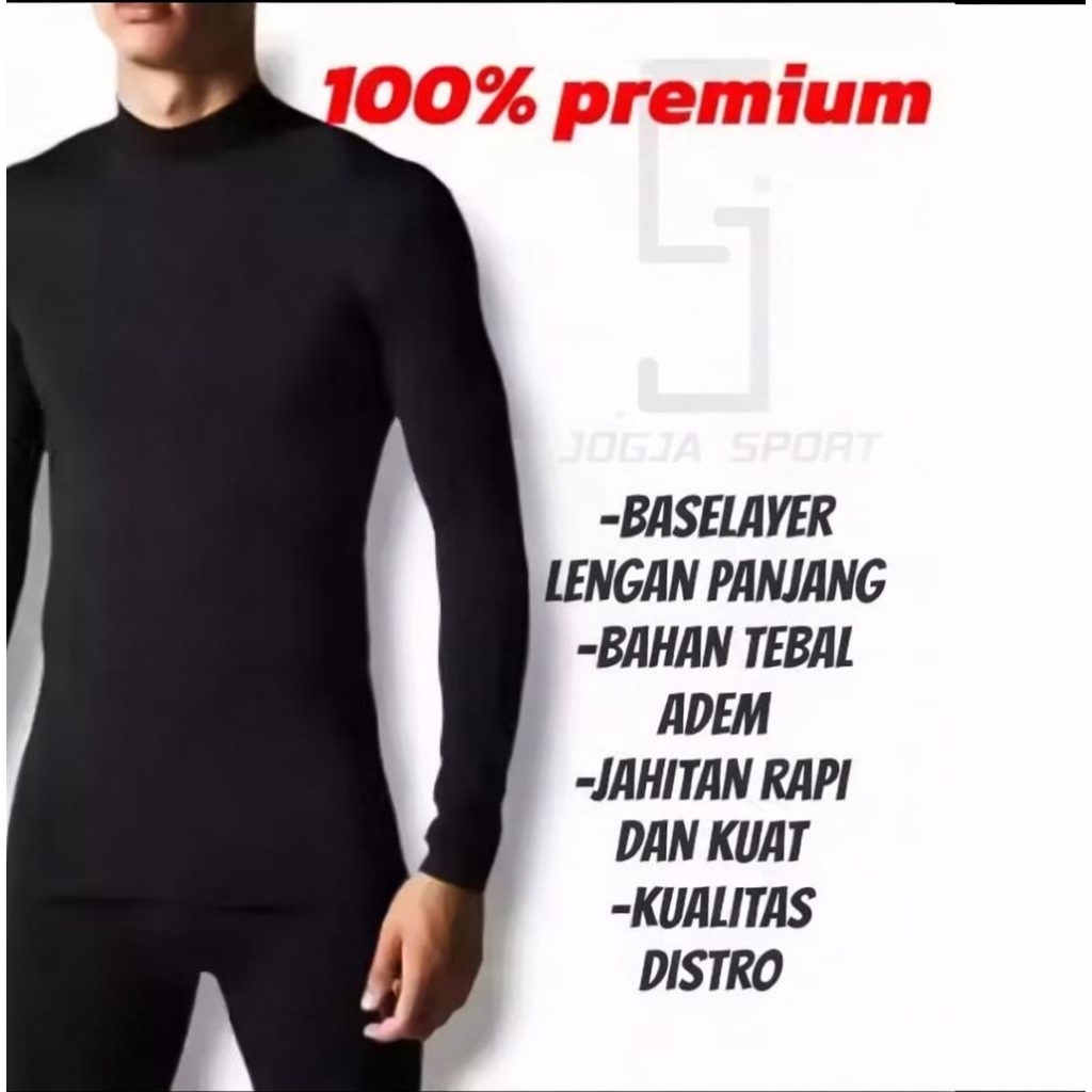 Manset pria/wanita | Baju manset  baselayer footbal hitam | spandek