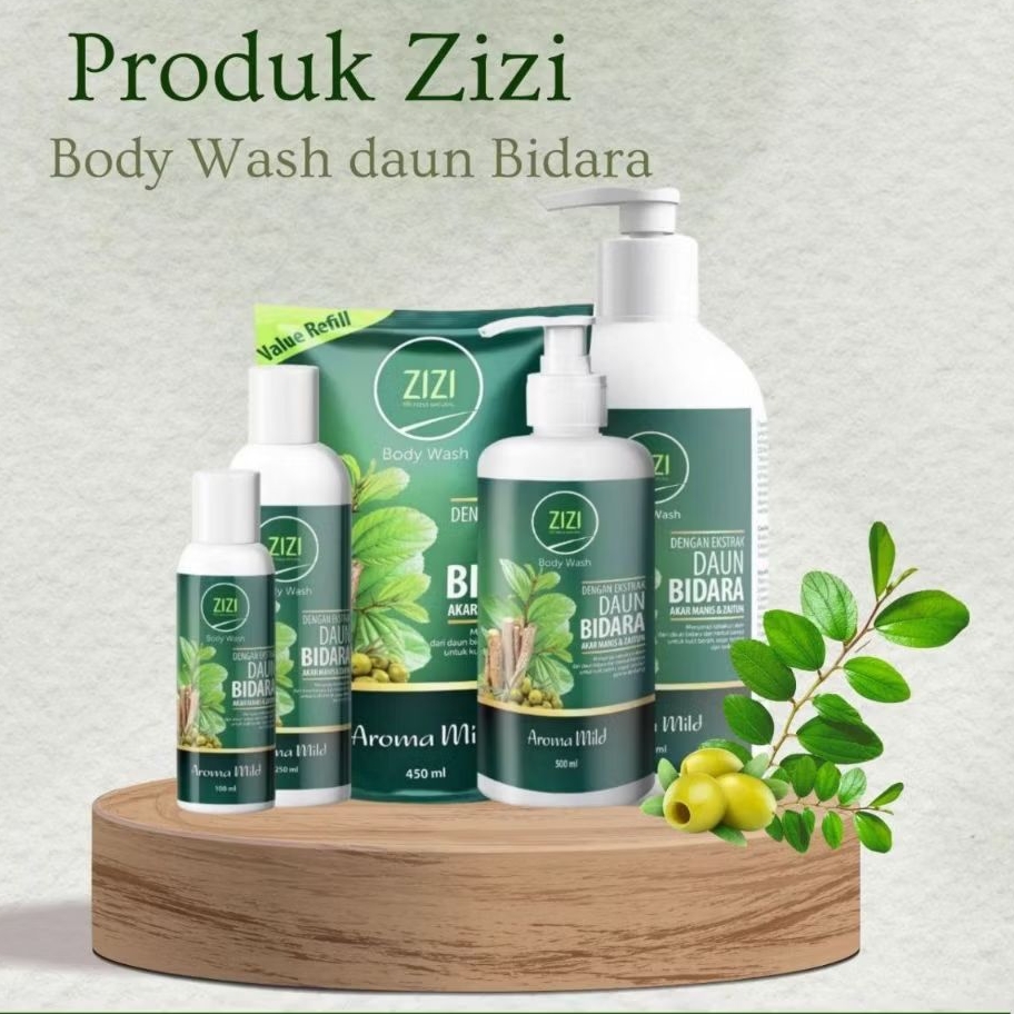 Zizi Body Wash Daun Bidara | Sabun Mandi Cair Herbal
