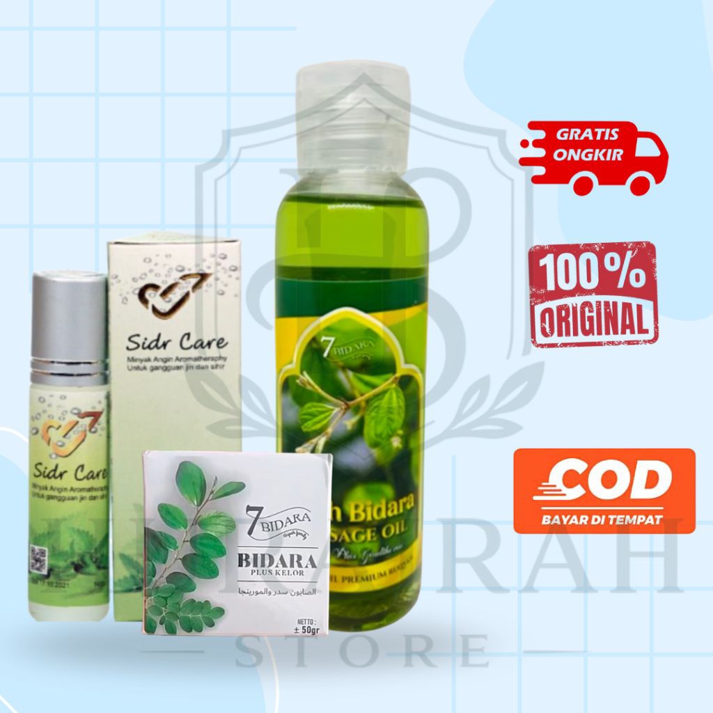 Paket Bidara Care Natural | Sidr Care Aromaterapi + Minyak Urut Bidara + Sabun Bidara Kelor