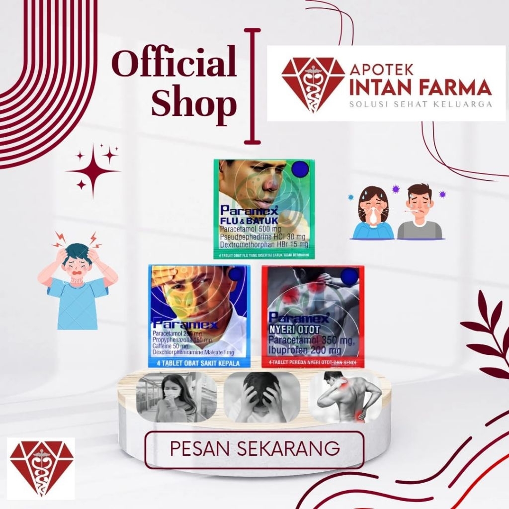 Paramex Sakit Kepala / Paramex Nyeri Otot / Paramex Flu dan Batuk 1 strip