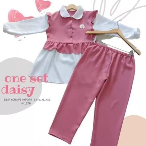 Setelan Anak Cewek Oneset Wanita Viral Onset Kekinian Hari Raya M L Xl Xxl Takjilan Usia 8-12 Ngaji 