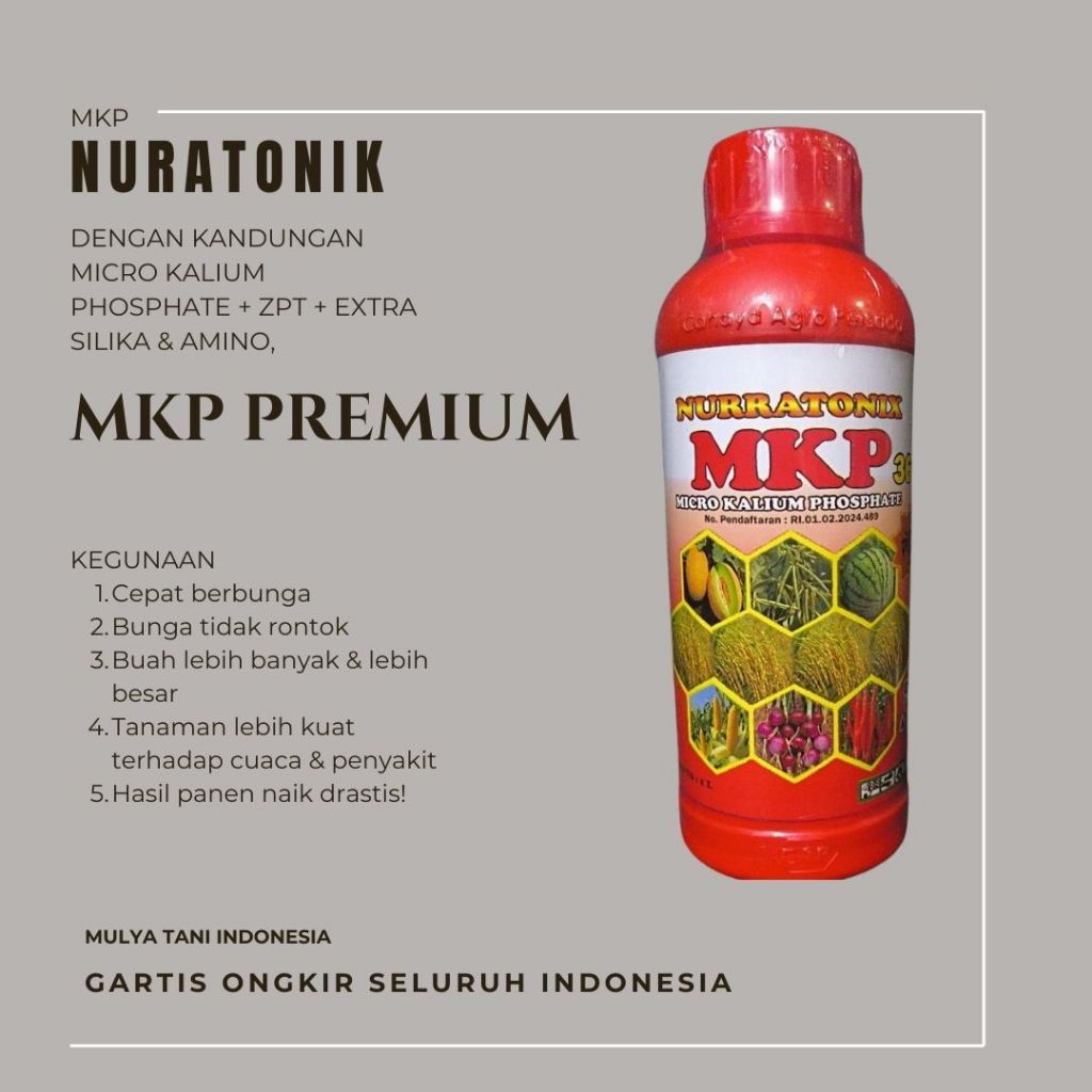Pupuk Mkp cair Nuratonix 369 premium 1000 ml pemacu bunga dan buah