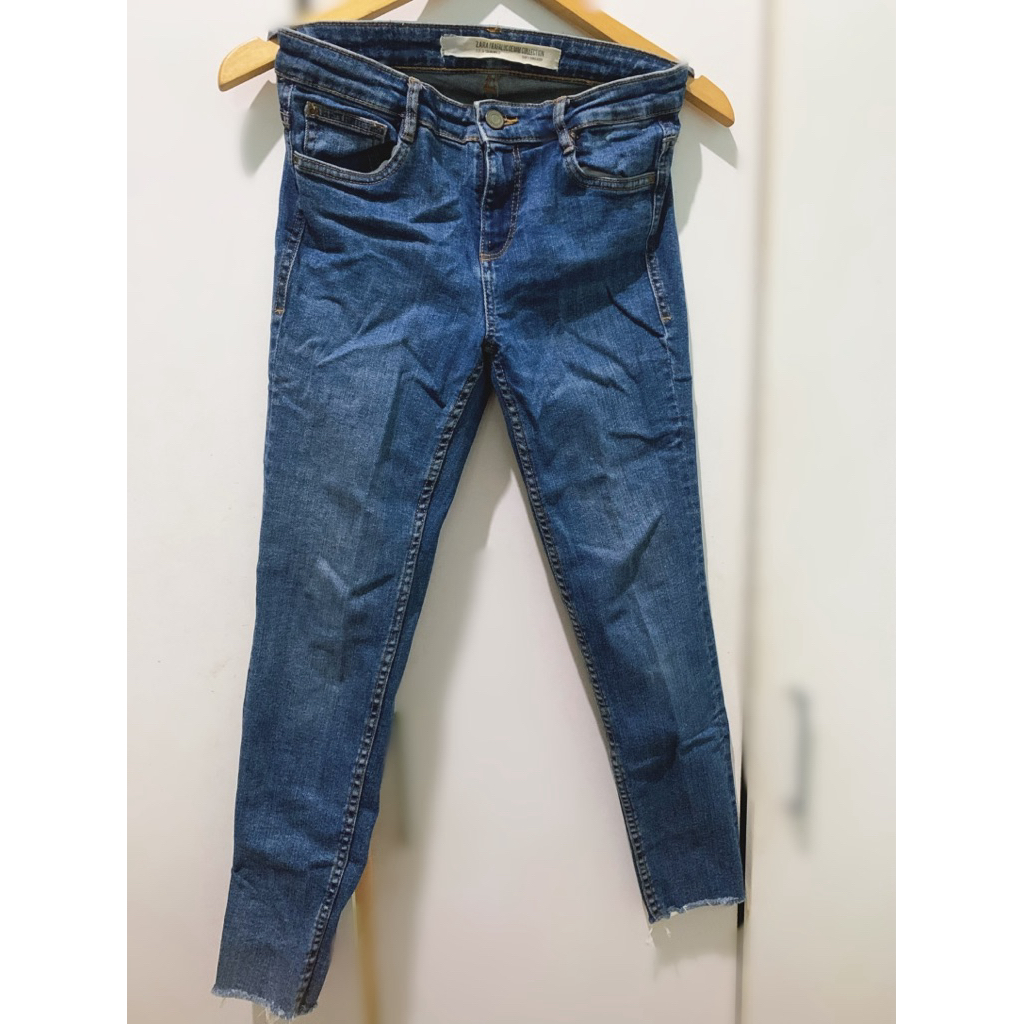 Zara Unfinished Skinny Jeans Preloved Second Original