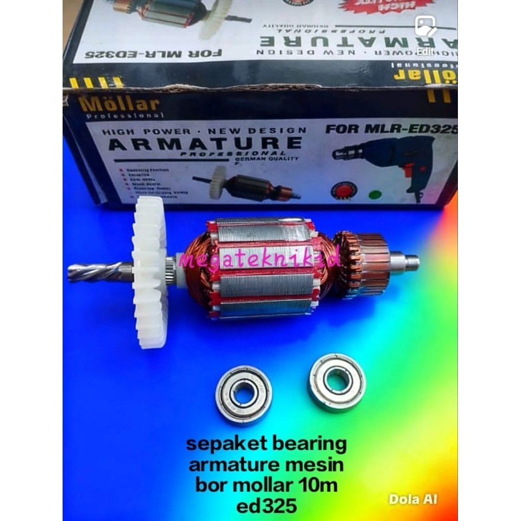 sepaket bearing armature mesin bor 10m mollar ed325